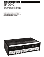 Tandberg TR-2040 - Brochure